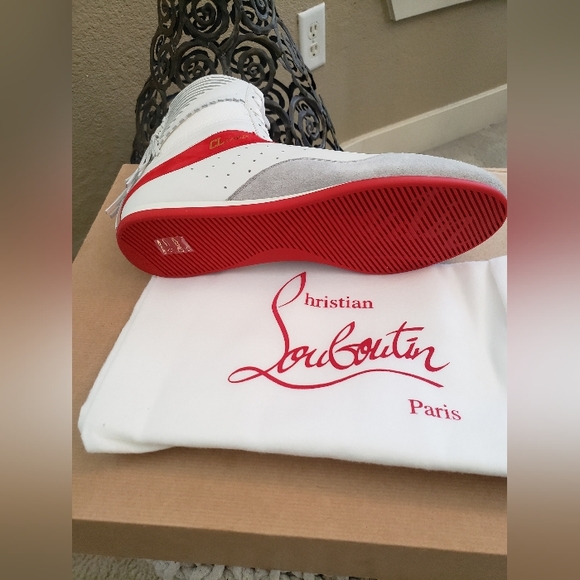 Christain Louboutin MY K.O. Veau Vel/Calf/Mesh Hi-Top/Boot in size 42 - Picture 6 of 8